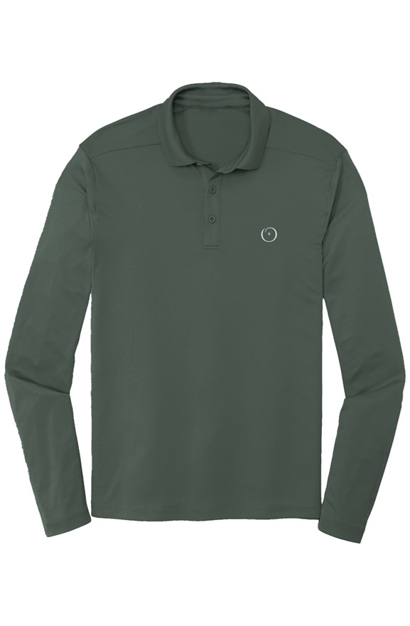 Men's Long Sleeve Embroidered O9 Polo