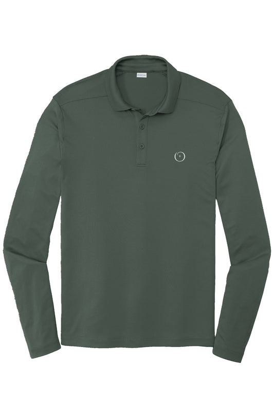 Men's Long Sleeve Embroidered O9 Polo